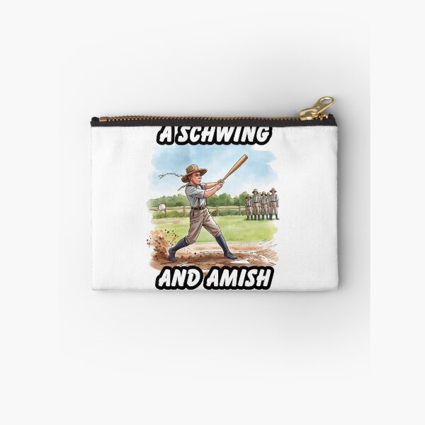 Item preview, A Schwing and Amish – Funny Amish Baseball Watercolor Art designed and sold by PunAtWork.