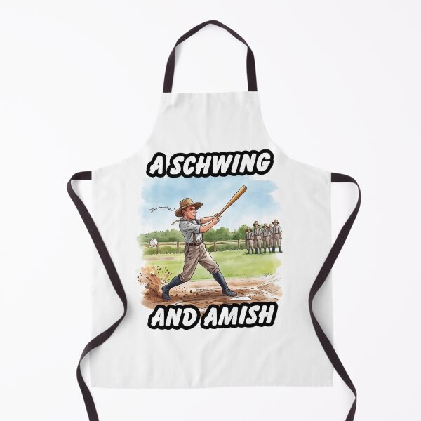 Item preview, A Schwing and Amish – Funny Amish Baseball Watercolor Art designed and sold by PunAtWork.
