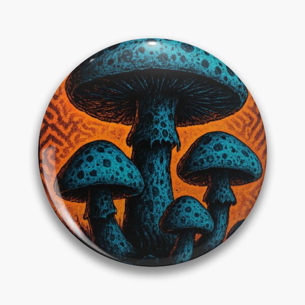 Item preview, Neon Shrooms – The Forest That Sees You Back designed and sold by DarkSpaceVibes.