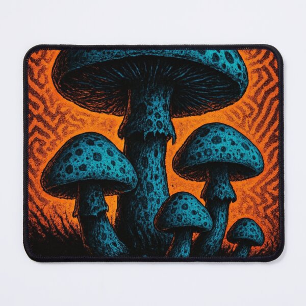 Item preview, Neon Shrooms – The Forest That Sees You Back designed and sold by DarkSpaceVibes.
