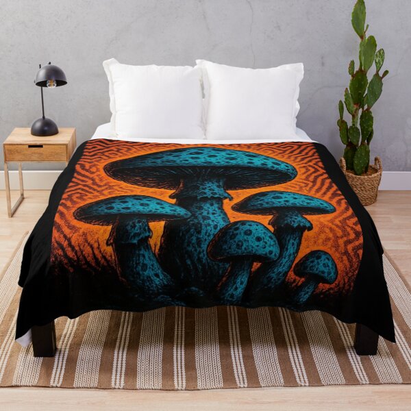 Item preview, Neon Shrooms – The Forest That Sees You Back designed and sold by DarkSpaceVibes.