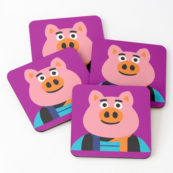 Item preview, Cheerful Pink Piggy with Toy-Style Charm designed and sold by Meemaart.