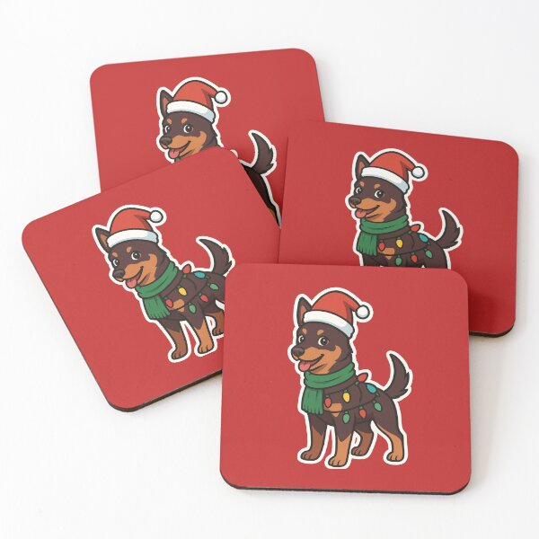 Item preview, Australian Kelpie Christmas Lights – Festive Dog in Santa Hat designed and sold by GoodyPaws.