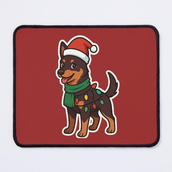 Item preview, Australian Kelpie Christmas Lights – Festive Dog in Santa Hat designed and sold by GoodyPaws.