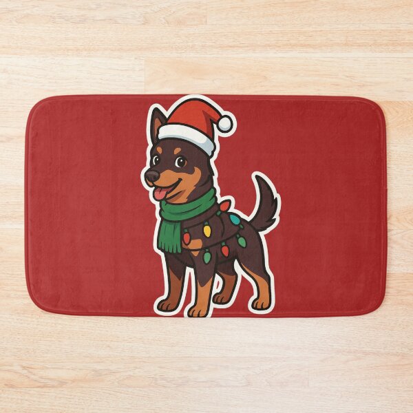Item preview, Australian Kelpie Christmas Lights – Festive Dog in Santa Hat designed and sold by GoodyPaws.