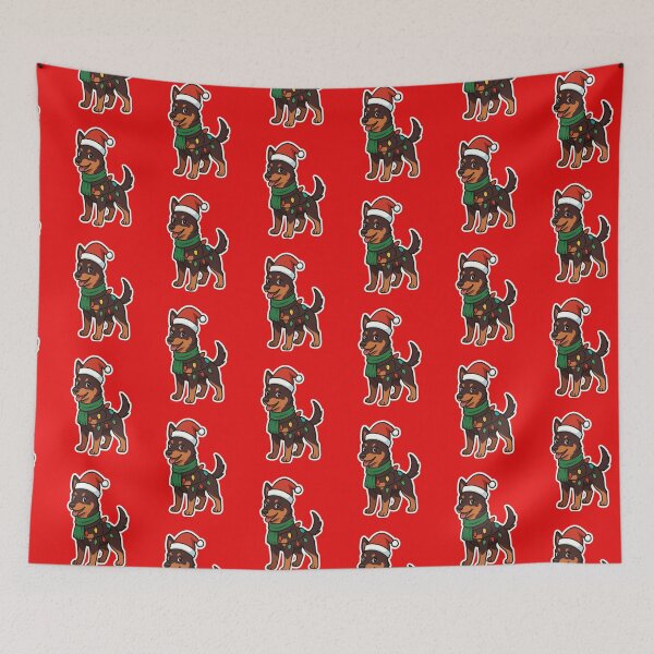 Item preview, Australian Kelpie Christmas Lights – Festive Dog in Santa Hat designed and sold by GoodyPaws.