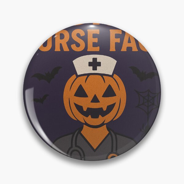Item preview, Funny Pumpkin Head Nurse – Spooky Resting Nurse Face Design – Halloween Medical Gift designed and sold by EdCraftProjects.