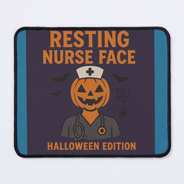 Item preview, Funny Pumpkin Head Nurse – Spooky Resting Nurse Face Design – Halloween Medical Gift designed and sold by EdCraftProjects.