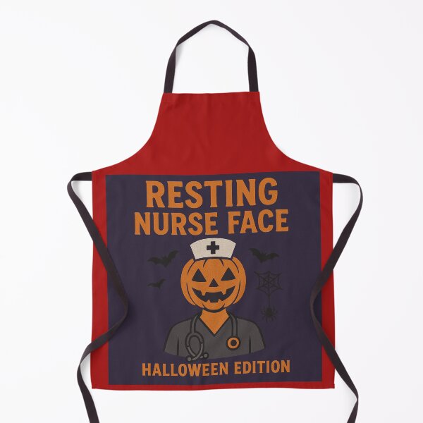 Item preview, Funny Pumpkin Head Nurse – Spooky Resting Nurse Face Design – Halloween Medical Gift designed and sold by EdCraftProjects.