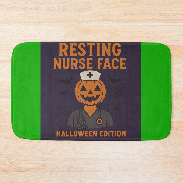 Item preview, Funny Pumpkin Head Nurse – Spooky Resting Nurse Face Design – Halloween Medical Gift designed and sold by EdCraftProjects.