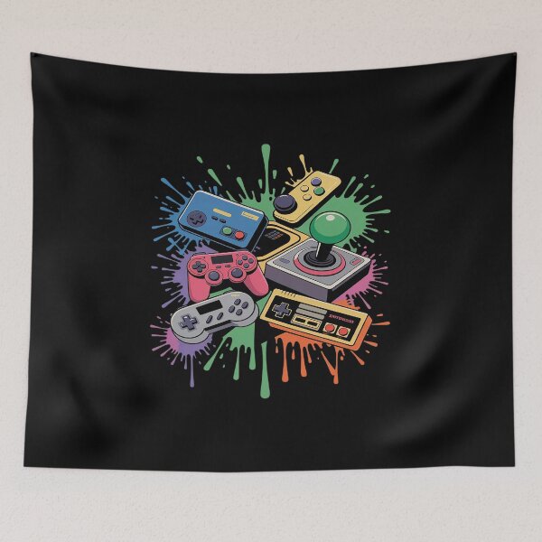 Item preview, Video Game Console Controllers 80's 90's Arcade Gamer designed and sold by VasilisLamArt.