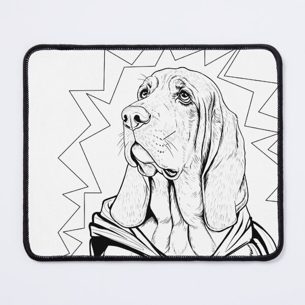 Item preview, Superdog Bloodhound designed and sold by WildLakePatterns.