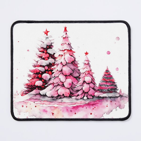 Item preview, Whimsical Winter Grove: Pink Pine Trees in Snowy Splendor designed and sold by Lili-Raes' Shoppe.