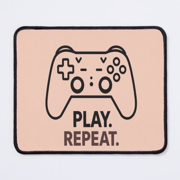 Item preview, Play. Repeat. — Minimal Gamer Tee designed and sold by RunwayEleven.