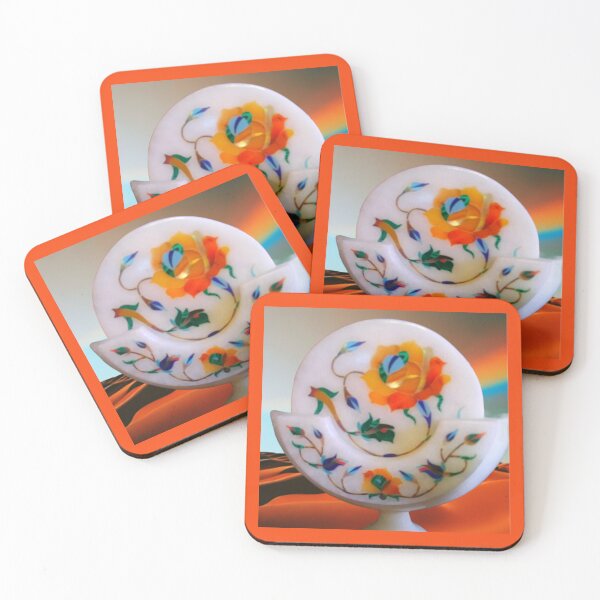 Item preview, Mandated Garnish – Surreal Coaster of Ornamental Compliance designed and sold by daweave77.