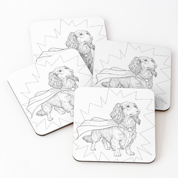 Item preview, Superdog Dachshund designed and sold by WildLakePatterns.