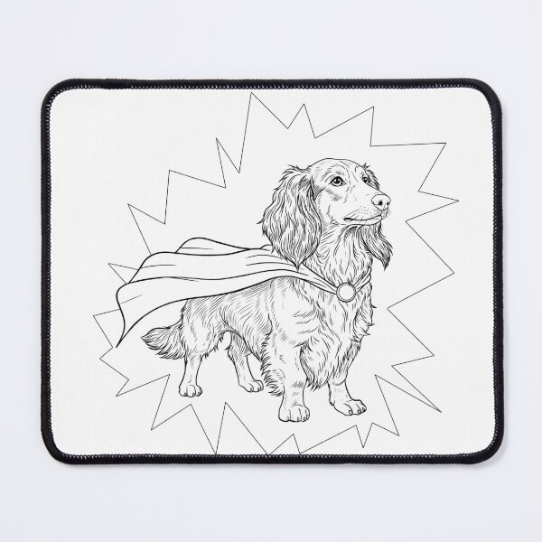 Item preview, Superdog Dachshund designed and sold by WildLakePatterns.