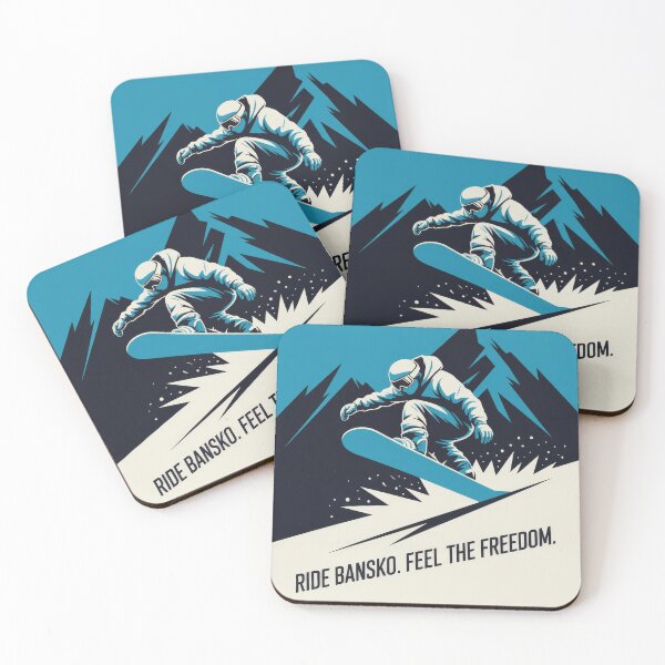 Item preview, Ride Bansko. Feel the Freedom – Snowboard Art Print | Bulgaria Mountain Poster designed and sold by pod24.