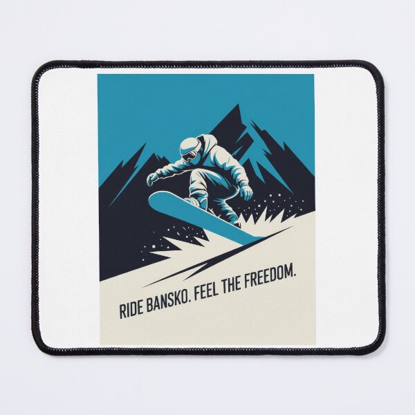 Item preview, Ride Bansko. Feel the Freedom – Snowboard Art Print | Bulgaria Mountain Poster designed and sold by pod24.