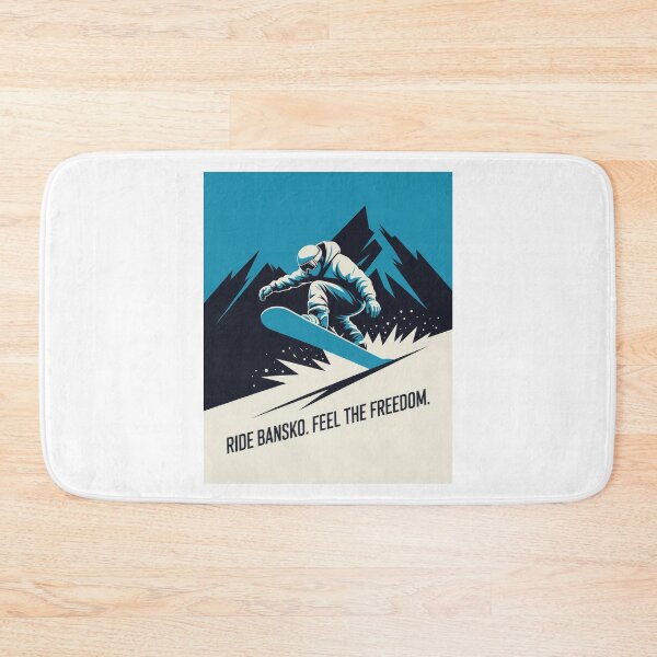 Item preview, Ride Bansko. Feel the Freedom – Snowboard Art Print | Bulgaria Mountain Poster designed and sold by pod24.