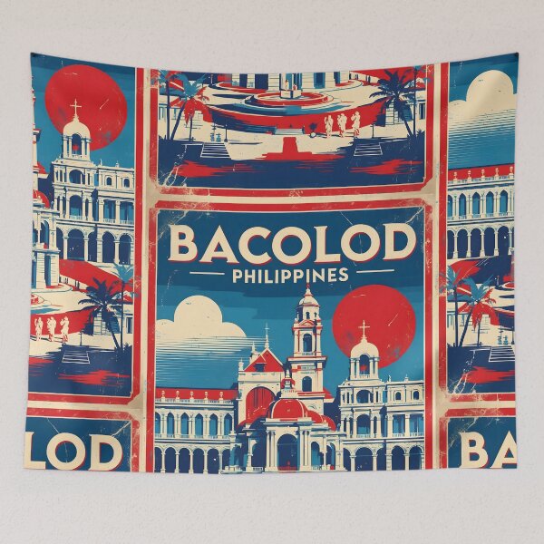 Item preview, Bacolod Philippines Retro 1950s Travel Tourism designed and sold by TravelersGems.