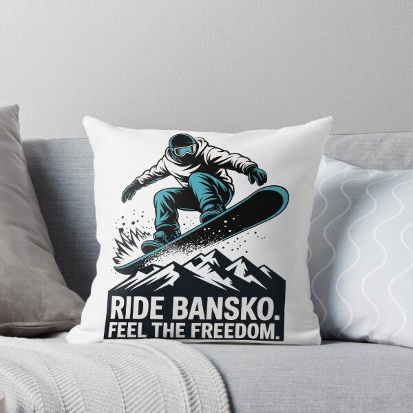 Item preview, Ride Bansko. Feel the Freedom – Snowboarder Design | Bulgaria Mountain Snowboarding Apparel designed and sold by pod24.