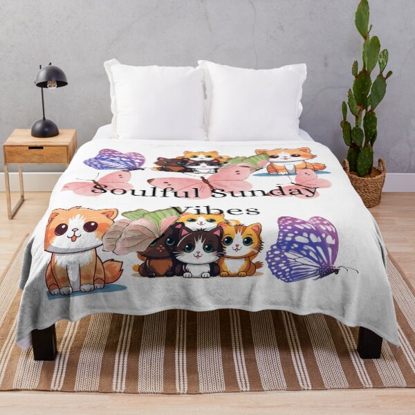 Item preview, Kittens and butterflies Sunday design designed and sold by Extremeallie.
