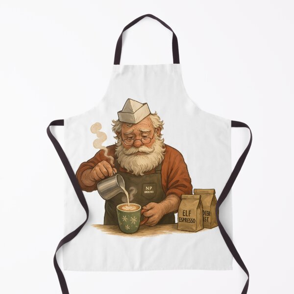Item preview, North Pole Barista Santa: Elf Espresso Maker designed and sold by julimarks.