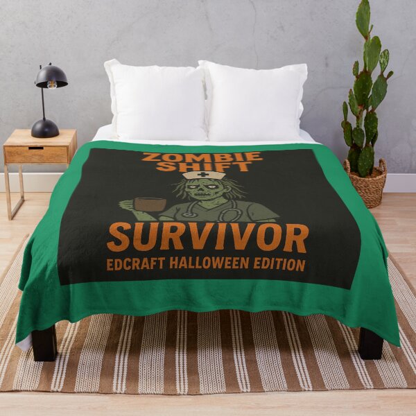 Item preview, Funny Zombie Nurse Halloween Shirt - Night Shift Survivor Gift Idea designed and sold by EdCraftProjects.