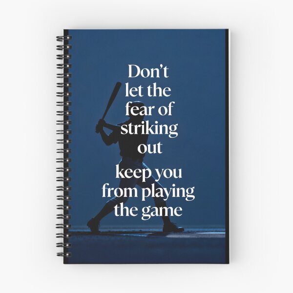 Item preview, Risk & Courage Quote Poster - Baseball Wall Art Print designed and sold by Cosmopolis.