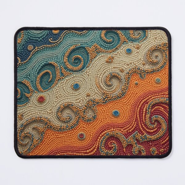 Item preview, Aboriginal Inspired Dot Art - Wavy Ocean Shore designed and sold by GrinGalore.