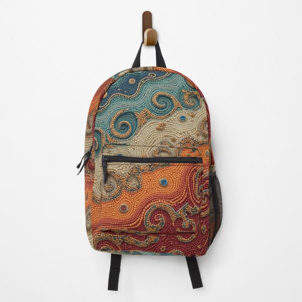 Item preview, Aboriginal Inspired Dot Art - Wavy Ocean Shore designed and sold by GrinGalore.