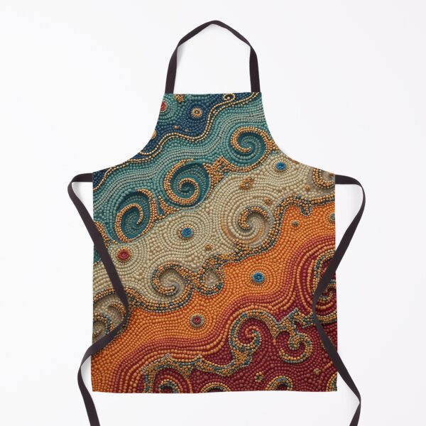 Item preview, Aboriginal Inspired Dot Art - Wavy Ocean Shore designed and sold by GrinGalore.