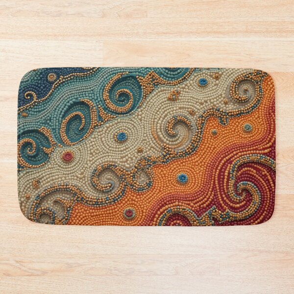 Item preview, Arte de puntos de inspiración aborigen: Orilla ondulada del océano designed and sold by GrinGalore.