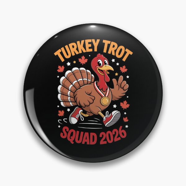 Item preview, Turkey Trot Squad 2026 Funny Thanksgiving Running Design designed and sold by Maniutek.