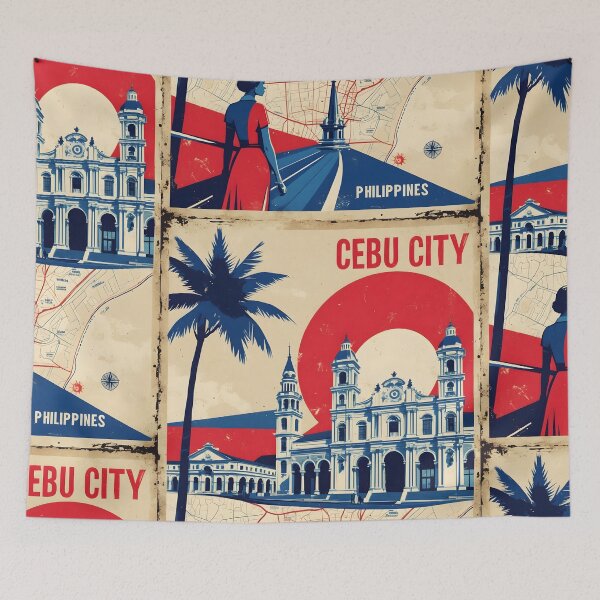 Item preview, Cebu City Philippines Golden Vintage Tourism designed and sold by TravelersGems.