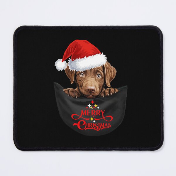Item preview, Chesapeake Bay Retriever in Pocket – Cute Christmas Dog with Santa Hat | Festive Holiday Pet Design designed and sold by LovelyHappyGift.