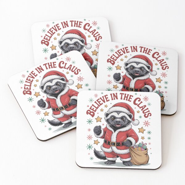 Item preview, Badger Christmas – Believe in the Claus designed and sold by JessArty ⭐⭐⭐⭐⭐.