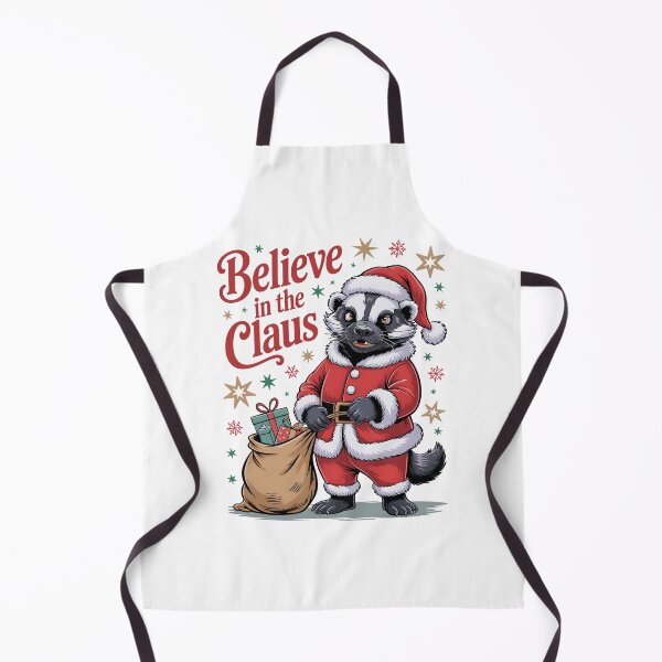 Item preview, Badger Christmas – Believe in the Claus designed and sold by JessArty ⭐⭐⭐⭐⭐.