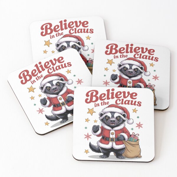Item preview, Badger Christmas – Believe in the Claus designed and sold by JessArty ⭐⭐⭐⭐⭐.