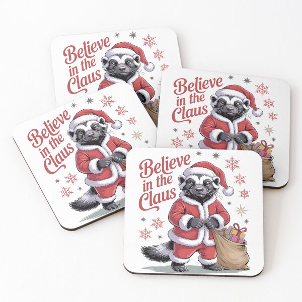Item preview, Badger Christmas – Believe in the Claus designed and sold by JessArty ⭐⭐⭐⭐⭐.