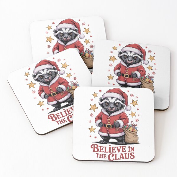 Item preview, Honey Badger Christmas – Believe in the Claus designed and sold by JessArty ⭐⭐⭐⭐⭐.