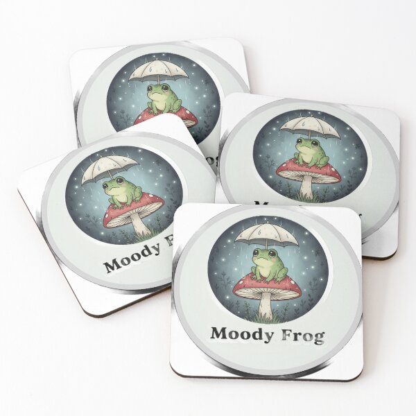 Item preview, Cute Frog with Umbrella Sticker Design designed and sold by Ahilwani.