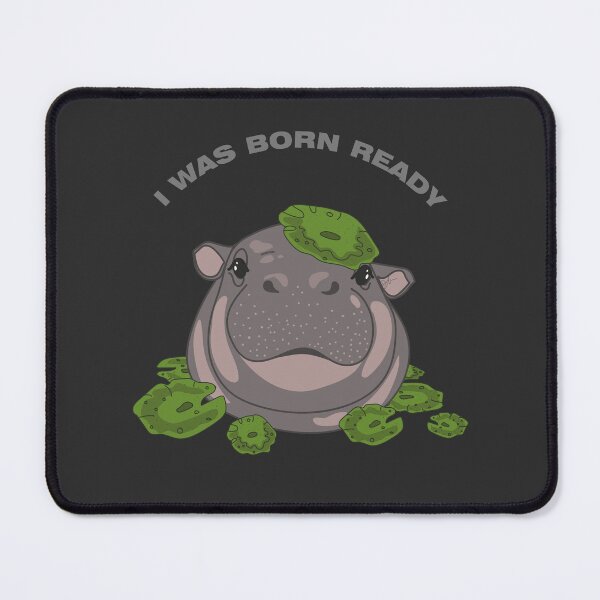 Item preview, Happy Water Lily Baby Hippo - Serene Kawaii Animal Art designed and sold by SKETCHYANDGRAPHIC.