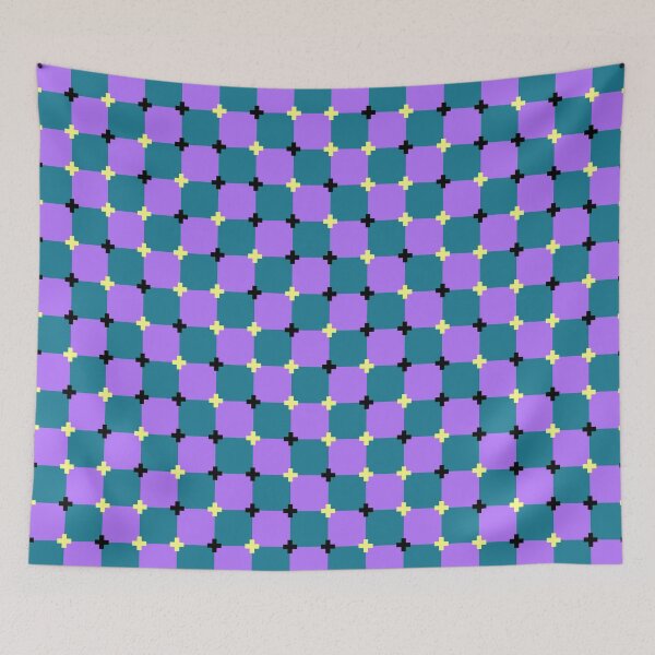 Item preview, Optical illusion pixel tile - teal and purple designed and sold by SNG12.