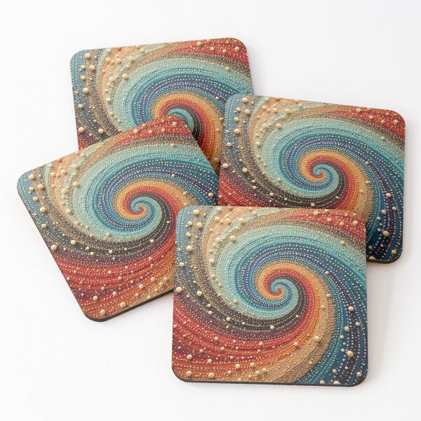 Item preview, Aboriginal Inspired Dot Art - Hot Cold Whirl Synergy designed and sold by GrinGalore.