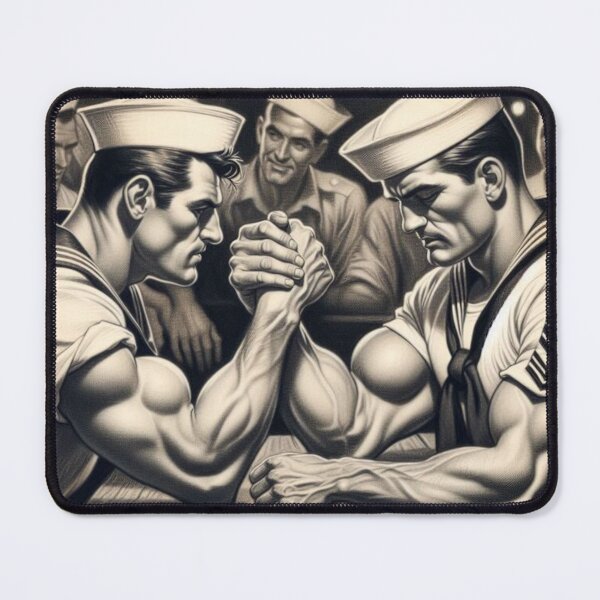 Item preview, 1940s Vintage Sailors "Battle Stations" San Francisco Tom of Finland Tribute Gay Pride Graphic Design designed and sold by ItsAKinkThing.