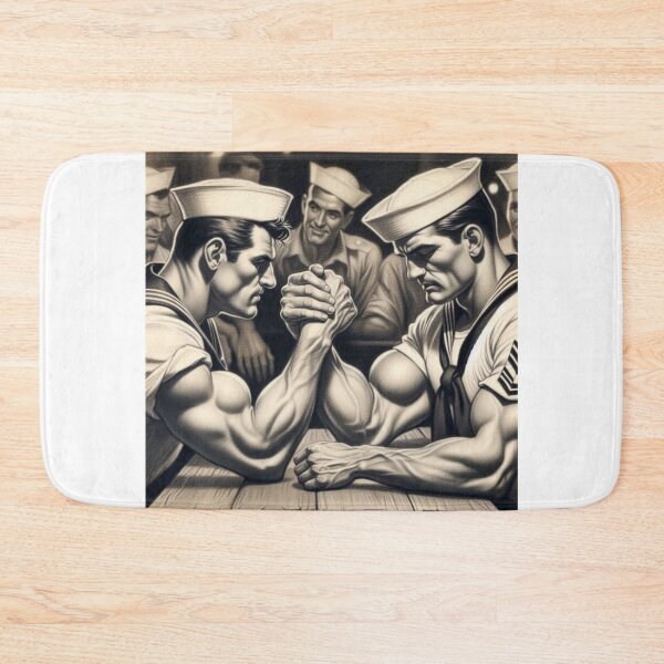 Item preview, 1940s Vintage Sailors "Battle Stations" San Francisco Tom of Finland Tribute Gay Pride Graphic Design designed and sold by ItsAKinkThing.