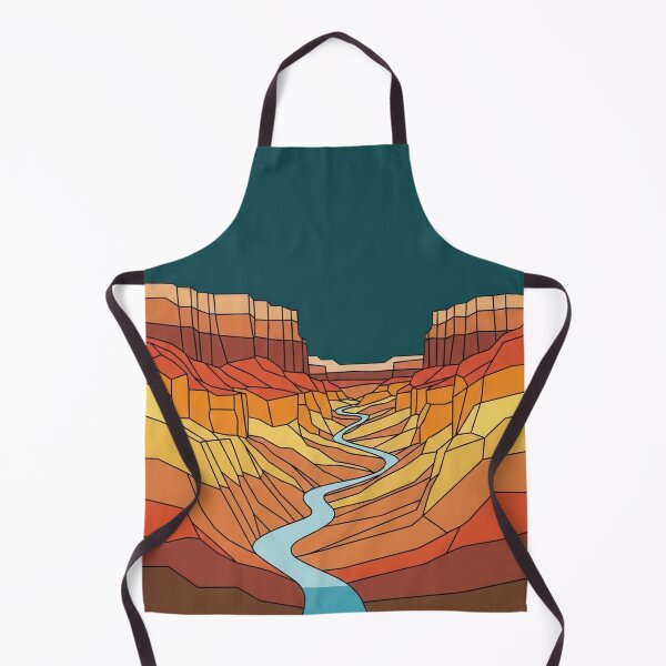 Item preview, Vibrant Canyon River with Bold Geometric Lines designed and sold by NoctaHike.