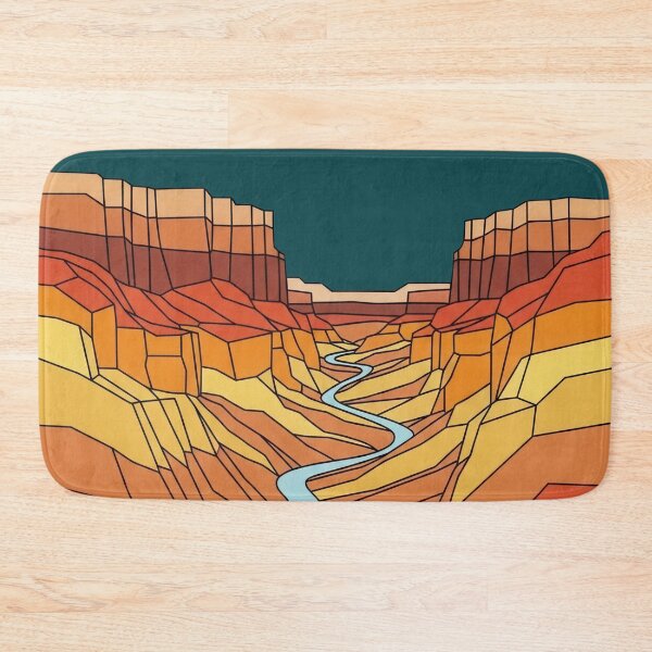 Item preview, Vibrant Canyon River with Bold Geometric Lines designed and sold by NoctaHike.